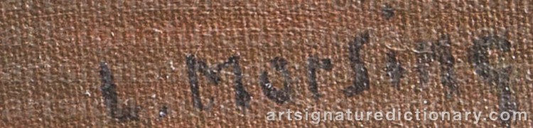 Authentic signature by Leopold MORSING on Painting/Watercolour artwork