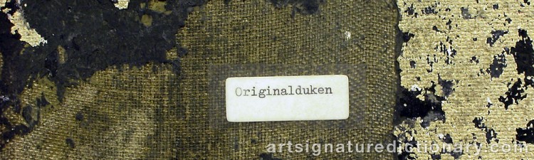 Close-up details showing Edvard MUNCH signature forgery characteristics