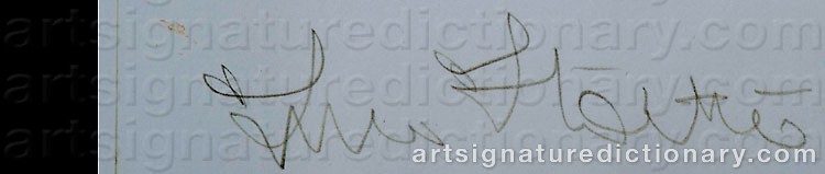 Authentic signature by Ismo HÖLTTÖ on artwork