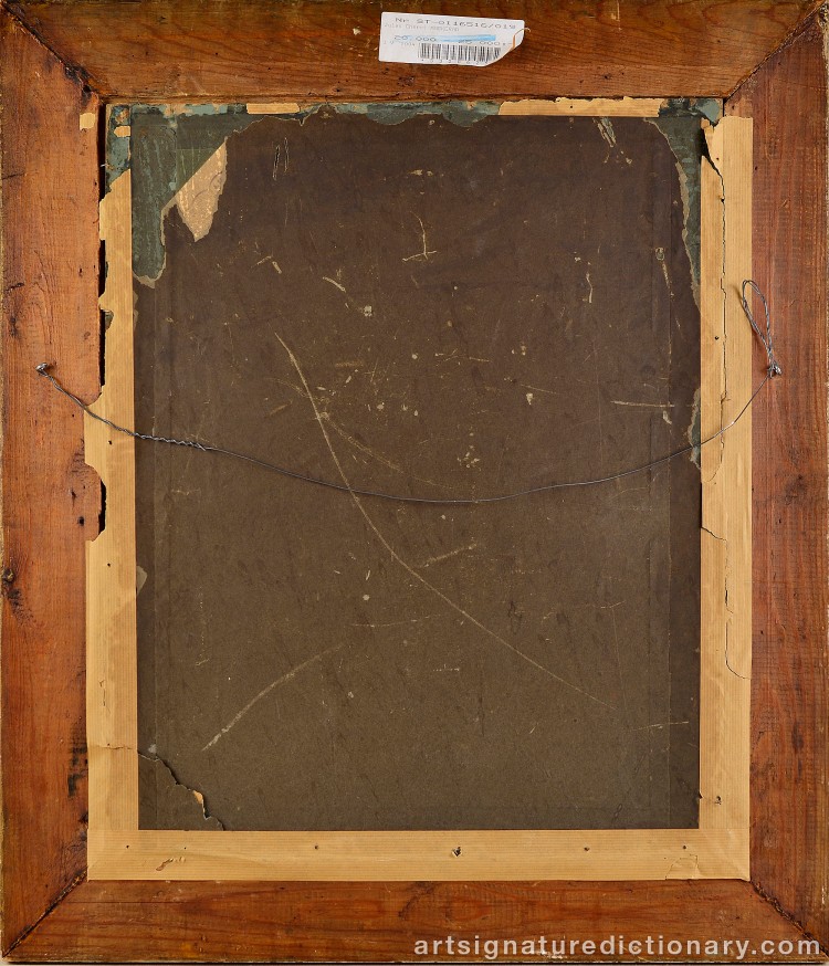 Close-up details showing Jules CHERET signature forgery characteristics