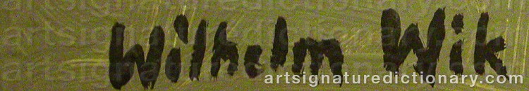 Signature by Wilhelm WIK