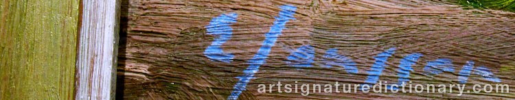 Authentic signature by Erik JANSSON on  artwork