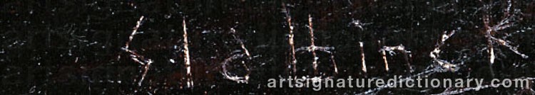 Authentic signature by Rik SLABBINCK on  artwork