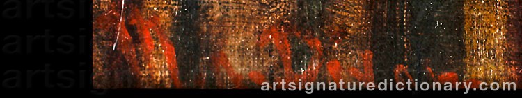 Authentic signature by Maria R. DIXON on  artwork