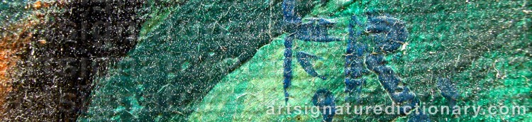 Authentic signature by Fritz REUTERSVÄRD on  artwork