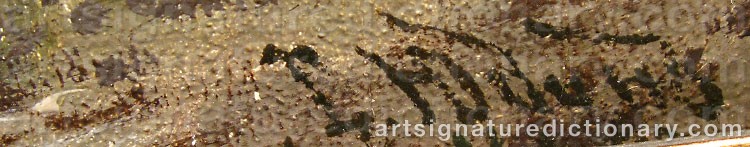 Authentic signature by Sergei YUDIN on  artwork