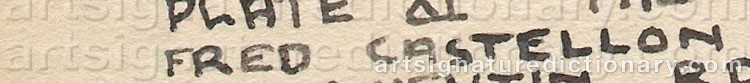 Authentic signature by Federico Cristencia CASTELLON on  artwork