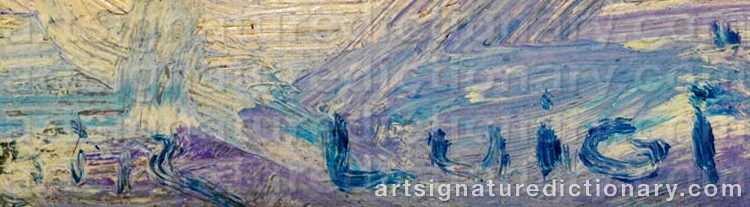 Authentic signature by Luigi LOIR on Painting/Watercolour artwork