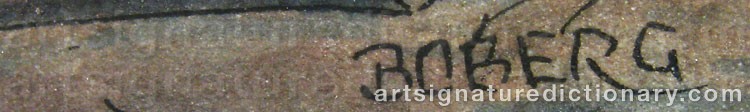 Signature by Ferdinand BOBERG