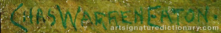 Authentic signature by Charles Warren EATON on  artwork