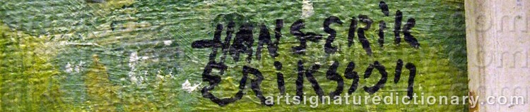 Signature by Hans Erik ERIKSSON
