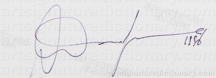 Authentic signature by Antonio GUCCIONE on  artwork