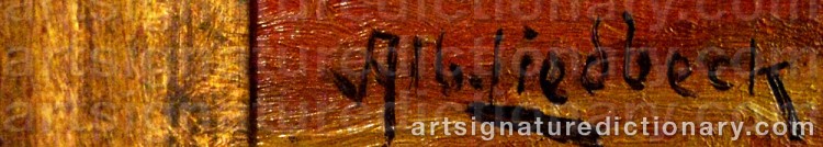 Signature by Albert LIEDBECK