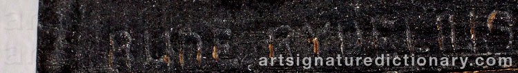 Authentic signature by Rune RYDELIUS on artwork