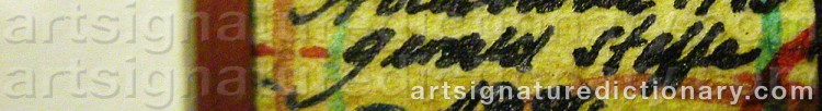Signature by Gerald STEFFE