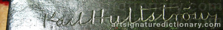 Signature by Karl HULTSTRÖM