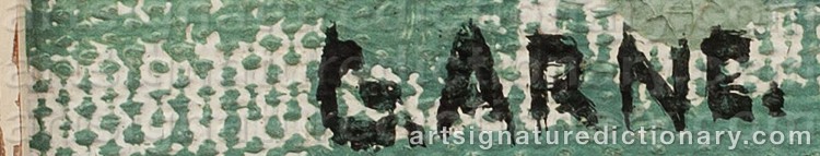 Signature by Gustav ARNE