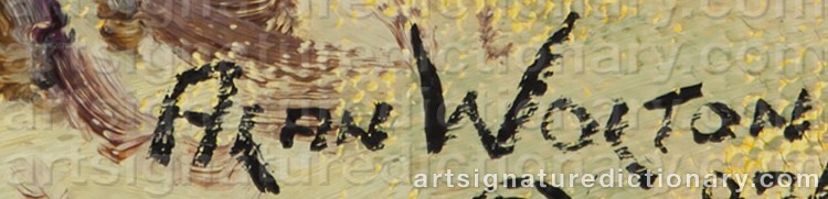 Authentic signature by Alan WOLTON on Painting/Watercolour artwork