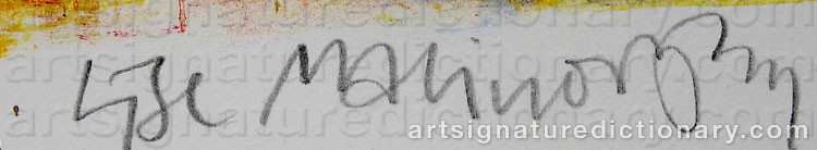 Authentic signature by Lise MALINOVSKY on  artwork