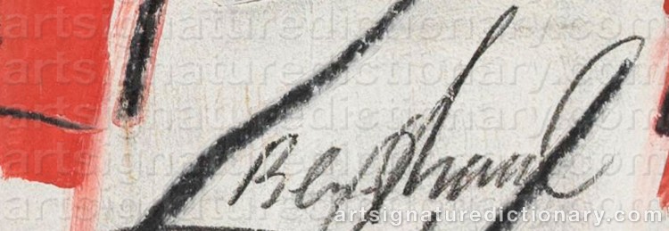 Authentic signature by Dedi BEN SHAUL on artwork