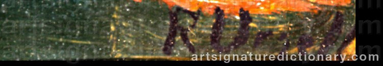 Authentic signature by Ricardo URGELL CARRERAS on artwork