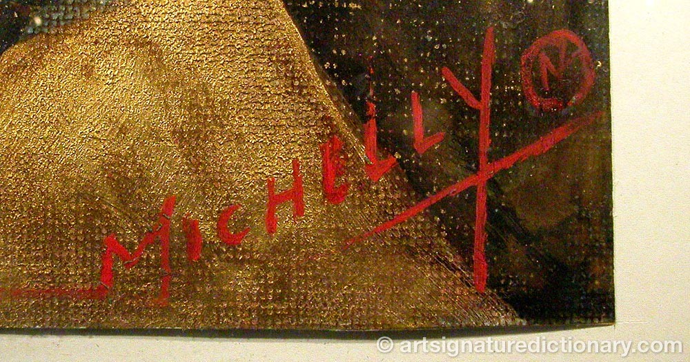 Authentic signature by Leo ‘Michelly’ HIMMELSTROM on  artwork