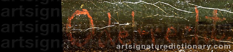 Authentic signature by Otto ODEBRECHT on  artwork