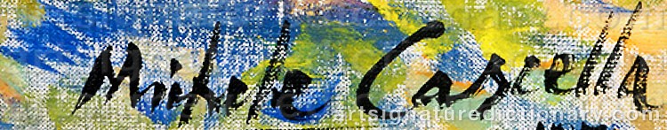 Authentic signature by Michele CASCELLA on Painting/Watercolour artwork