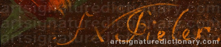 Authentic signature by Franz Xaver PIELER on artwork
