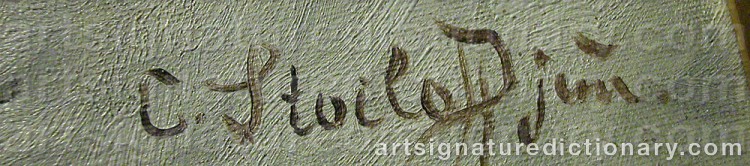 Authentic signature by Adolf  Jr. BAUMGARTNER on Painting/Watercolour artwork