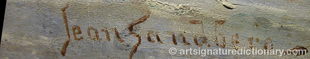Authentic signature by Jean SANDBERG on  artwork