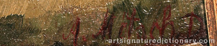 Authentic signature by August MÖTSCH on  artwork