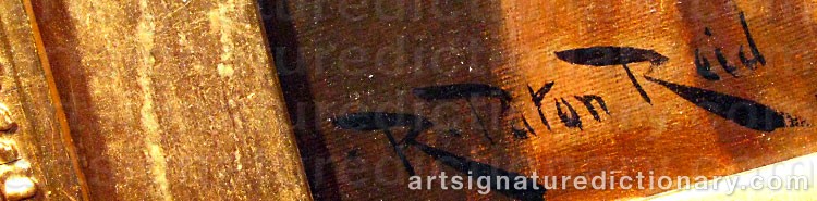 Authentic signature by Robert Payton REID on  artwork