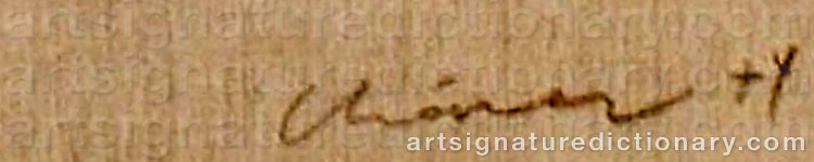 Authentic signature by Gerardo CHAVEZ LOPEZ on  artwork