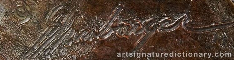 Authentic signature by Tim SHINABARGER on Sculpture artwork