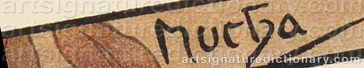 Signature by Alphonse MUCHA