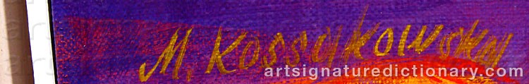 Authentic signature by Magdalena KOSSAKOWSKA on artwork