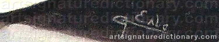 Authentic signature by Gary T. ERBE on  artwork