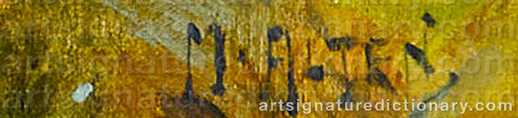 Authentic signature by Mathias Joseph ALTEN on Painting/Watercolour artwork