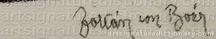 Signature by Zoltan Von BOER