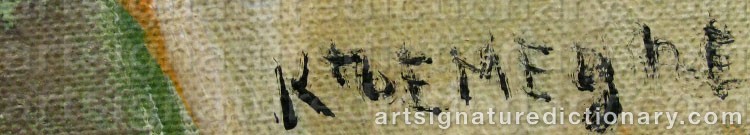 Signature by Pinchus KREMEGNE