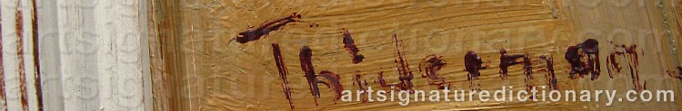 Authentic signature by Stig Erik THIDERMAN on  artwork