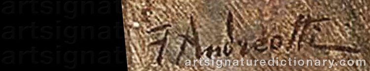 Authentic signature by Federico ANDREOTTI on artwork