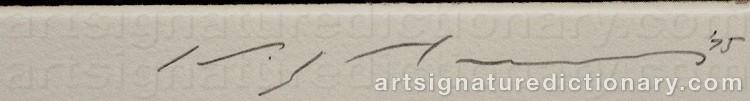 Authentic signature by Masuo IKEDA on artwork