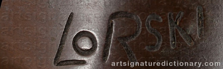 Authentic signature by Boris LOVET-LORSKI on Sculpture artwork