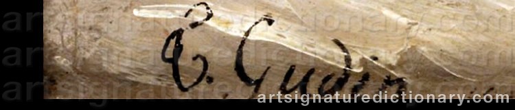 Authentic signature by Jean Antoine Théodore GUDIN on artwork