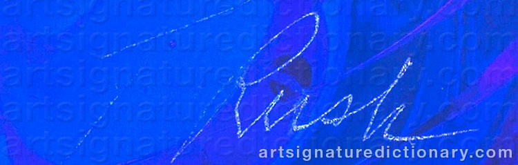 Authentic signature by Tommie RUSH on  artwork