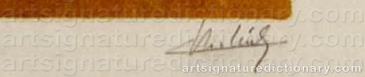Authentic signature by Claude VERLINDE on Drawing/Graphic/Print artwork