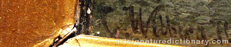 Authentic signature by Christian WILBERG on  artwork