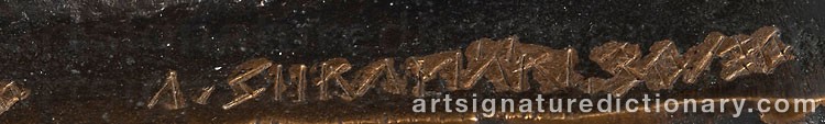 Authentic signature by Arvo SIIKAMÄKI on Sculpture artwork